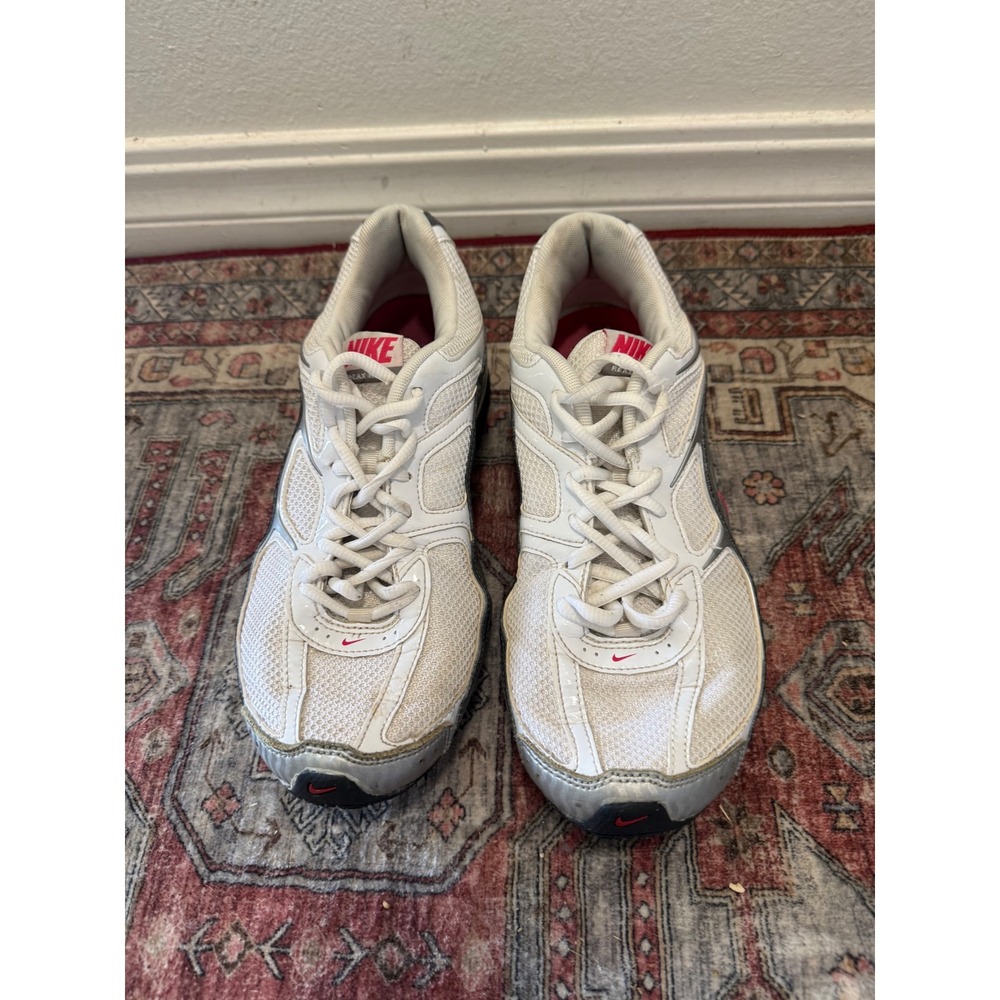 Nike Reax Run 5‎ Womens White Metallic Silver Pink Sneakers 407937-116 Size 9